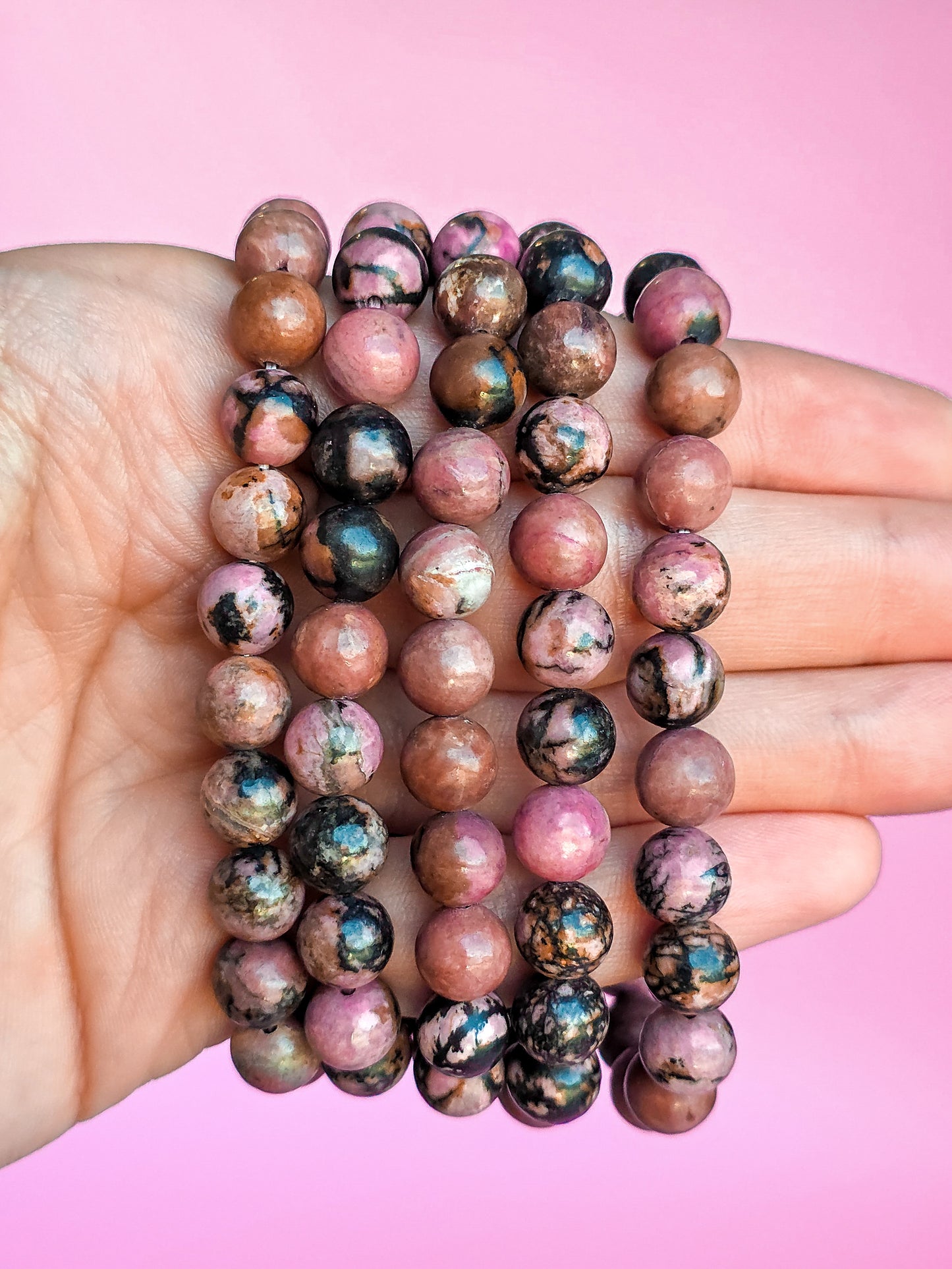 PULSERA DE RODONITA 8MM