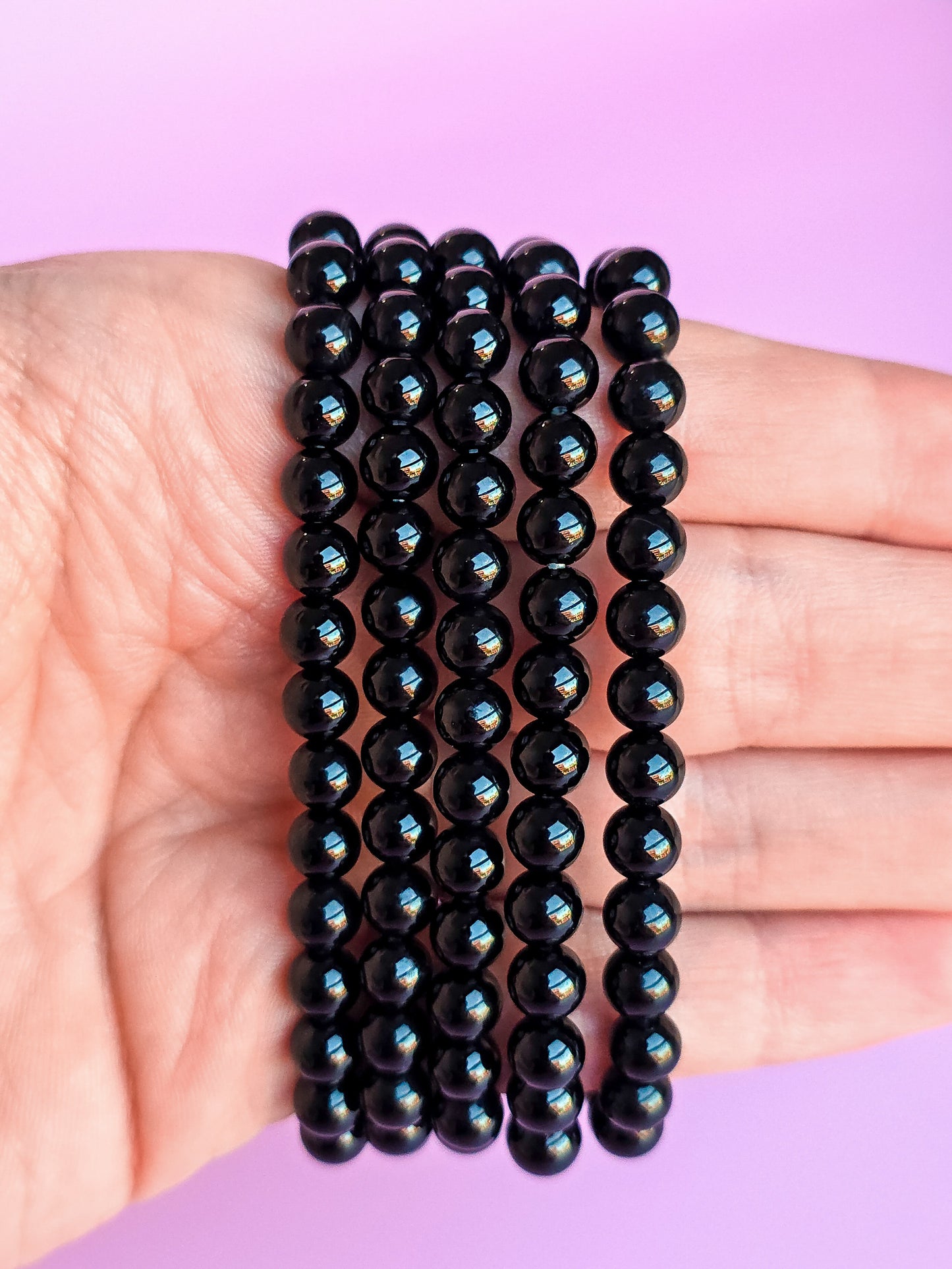 PULSERA DE ÓNIX NEGRO 6MM