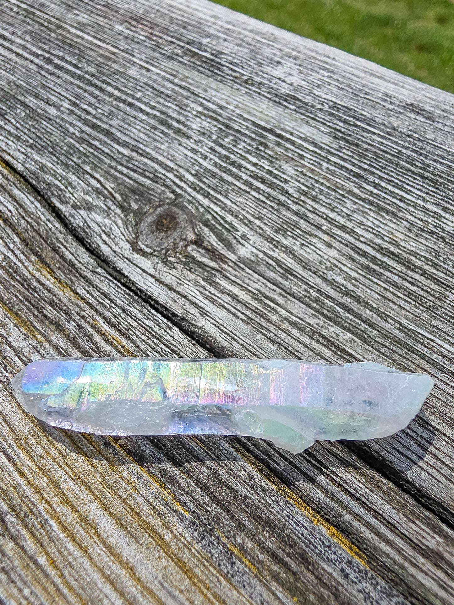 PUNTA DE CUARZO AQUA AURA HIELO CALIDAD EXTRA