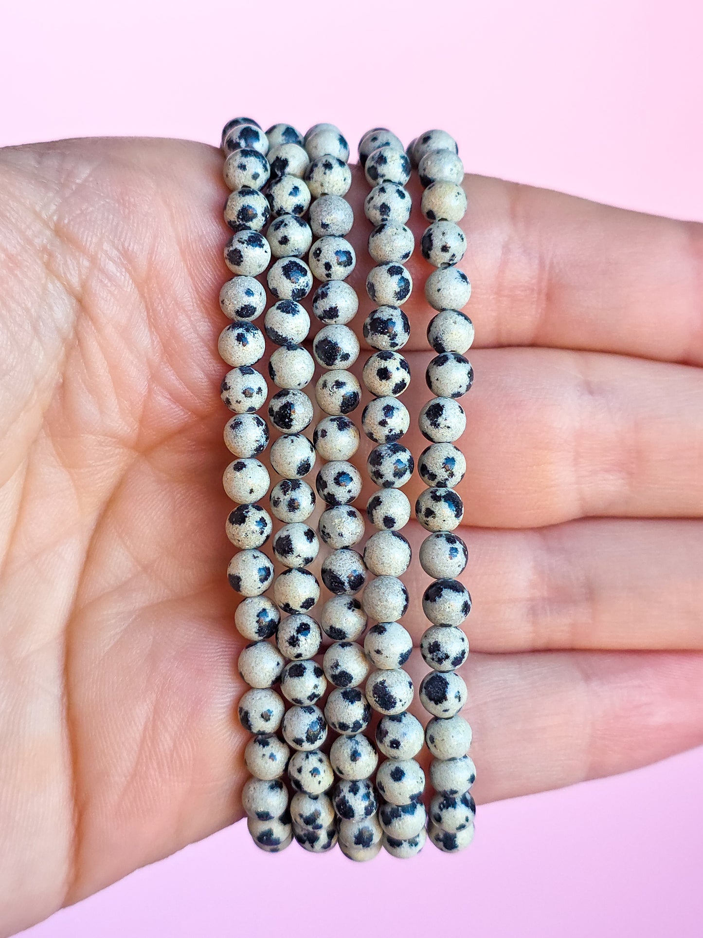 PULSERA DE JASPE DÁLMATA 4MM