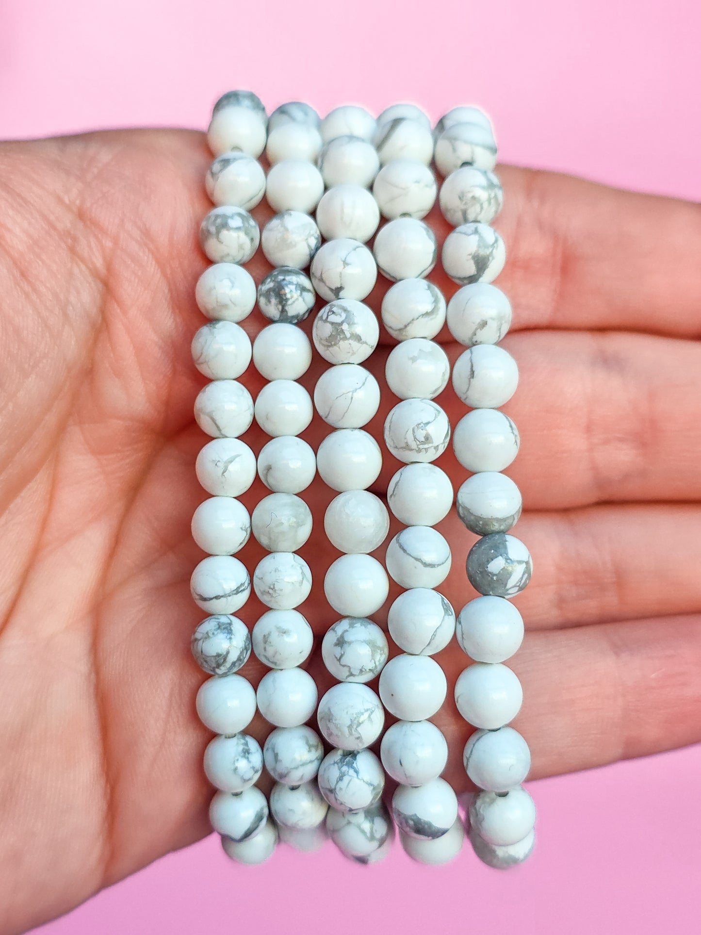 PULSERA DE HOWLITA 6MM