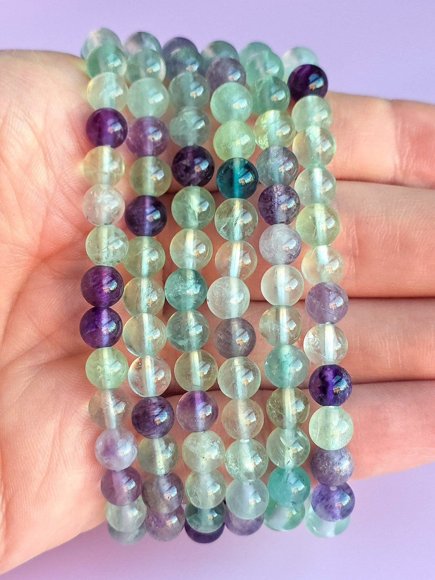 PULSERA DE FLUORITA 6MM