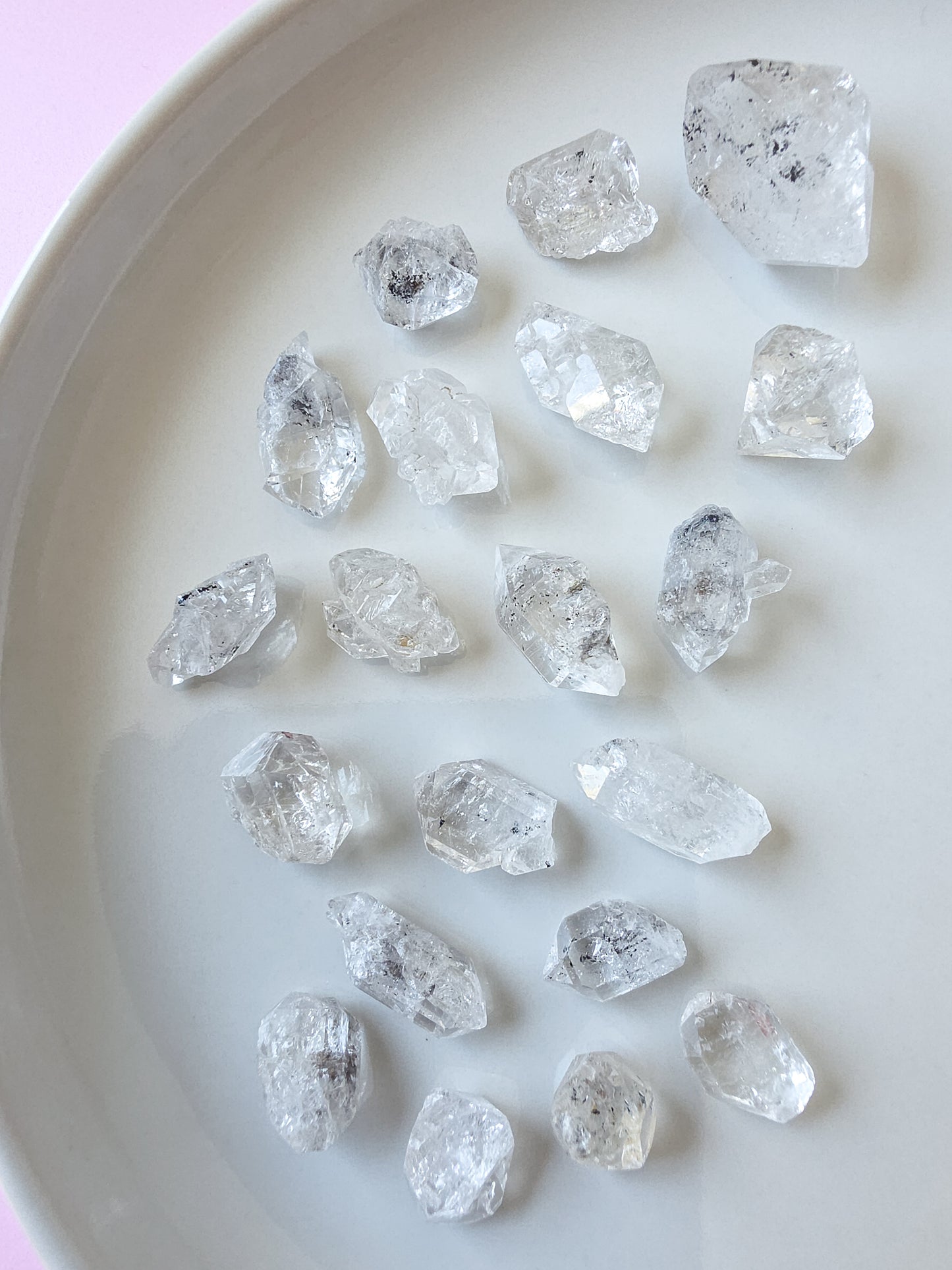 RODADO DE DIAMANTE HERKIMER DE PRIMERA CALIDAD