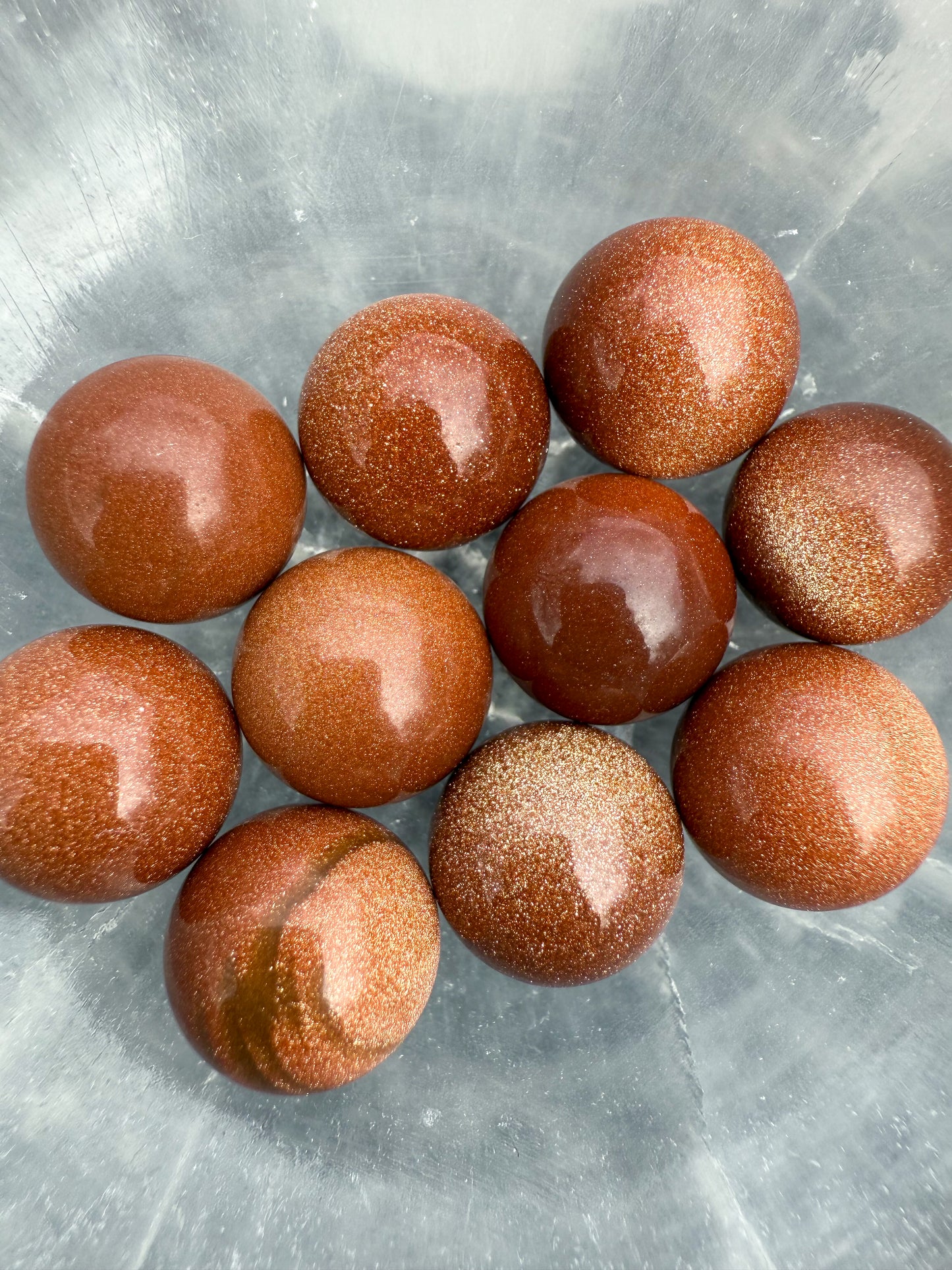 ESFERA DE AVENTURINA DORADA