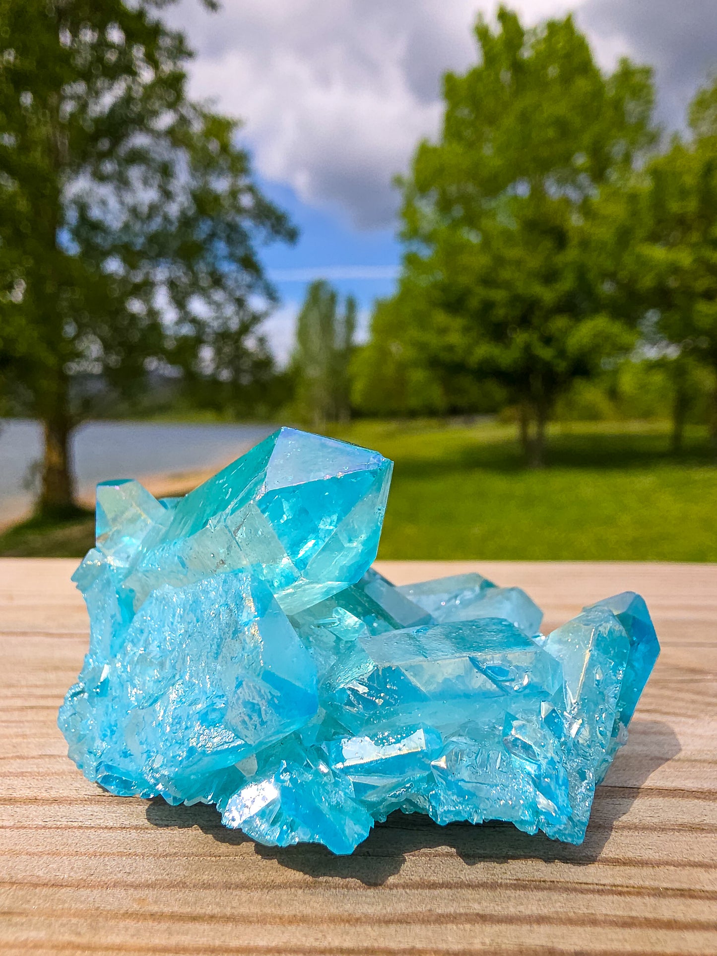 DRUSA DE CUARZO AQUA AURA AGUA