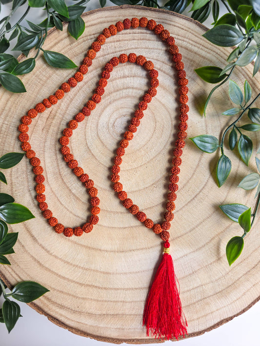 JAPA MALA DE RUDRAKSHA | PROTECCIÓN, CALMA Y CONEXIÓN INTERIOR