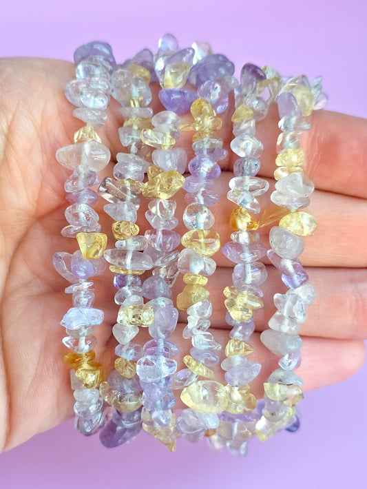 PULSERA CHIPS DE AMETRINO