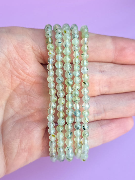 PULSERA DE PREHNITA 4MM