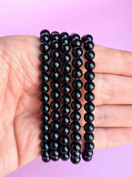 PULSERA DE ÓNIX NEGRO 6MM
