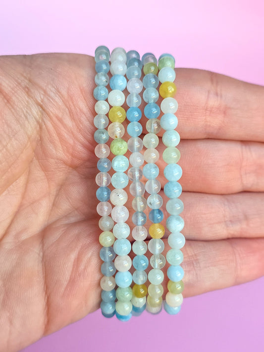 PULSERA DE MORGANITA 4MM