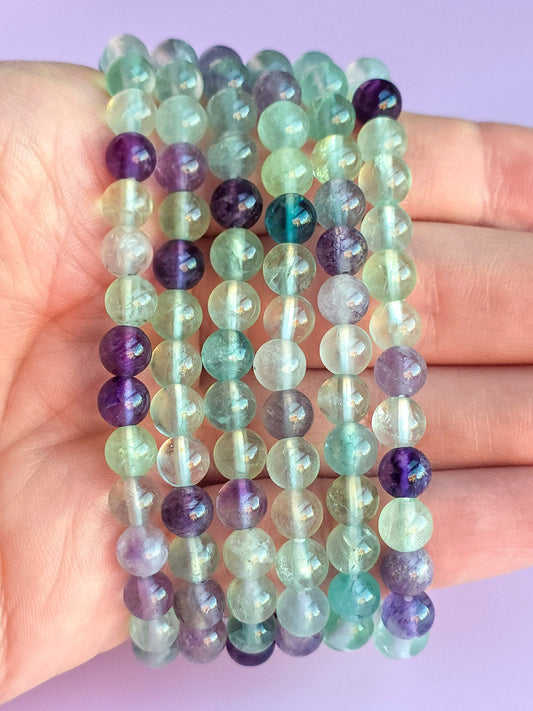 PULSERA DE FLUORITA 6MM