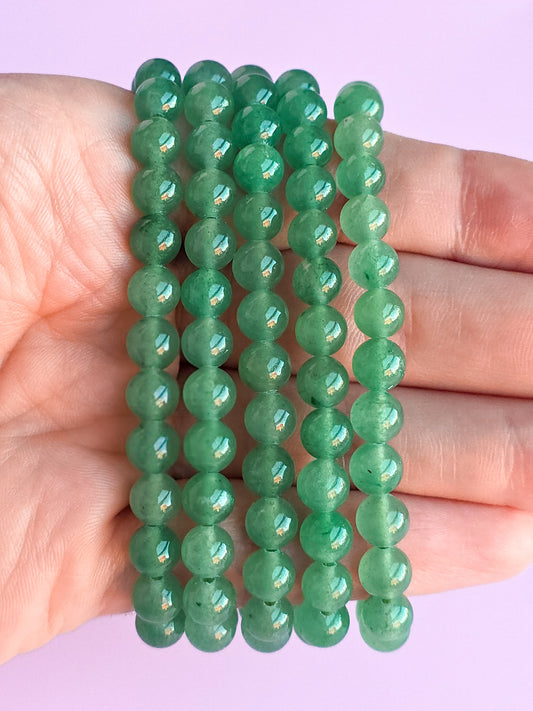 PULSERA DE CUARZO VERDE CALIDAD EXTRA 6MM