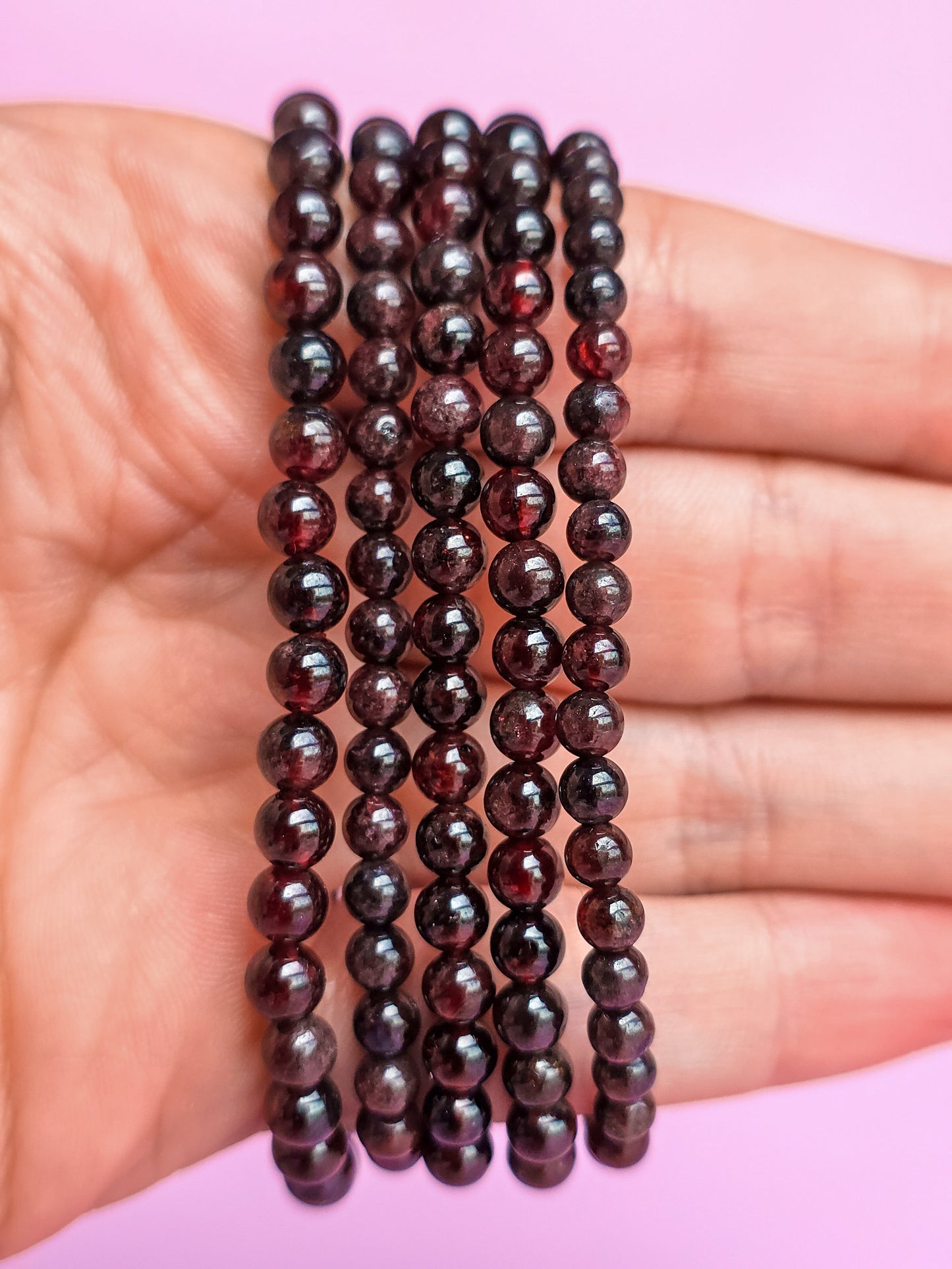 PULSERA DE GRANATE CALIDAD EXTRA 4MM