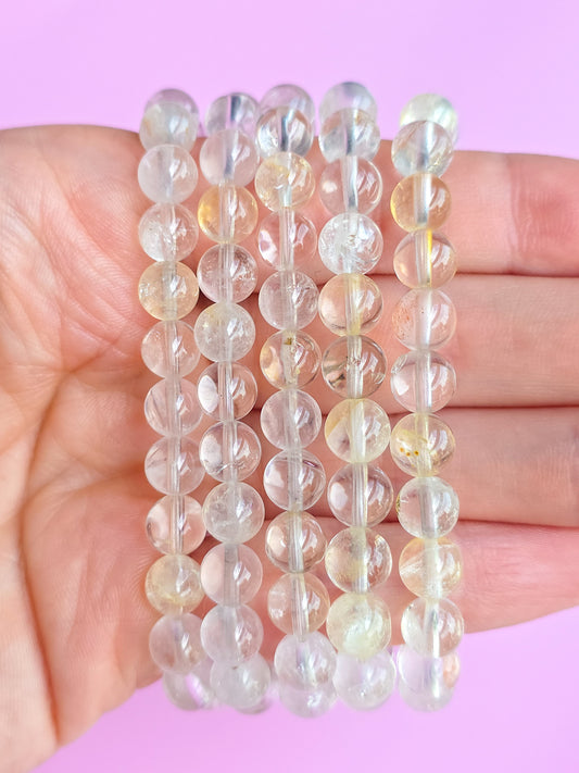 PULSERA DE CUARZO FANTASMA CALIDAD EXTRA 7MM