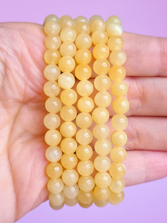 PULSERA DE CALCITA AMARILLA CALIDAD EXTRA 6MM