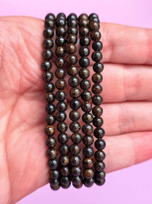 PULSERA DE BRONCITA CALIDAD EXTRA 4MM