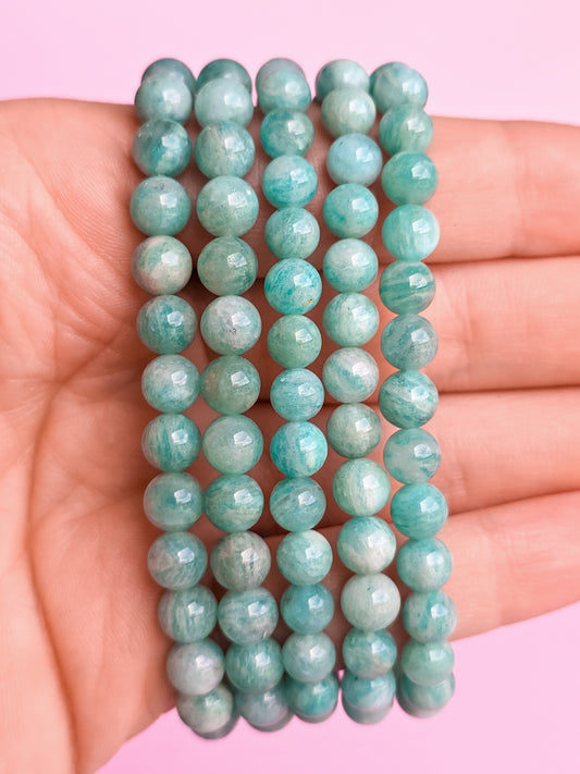 PULSERA DE AMAZONITA CALIDAD EXTRA 6MM