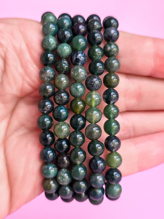 PULSERA DE ÁGATA MUSGO 6MM
