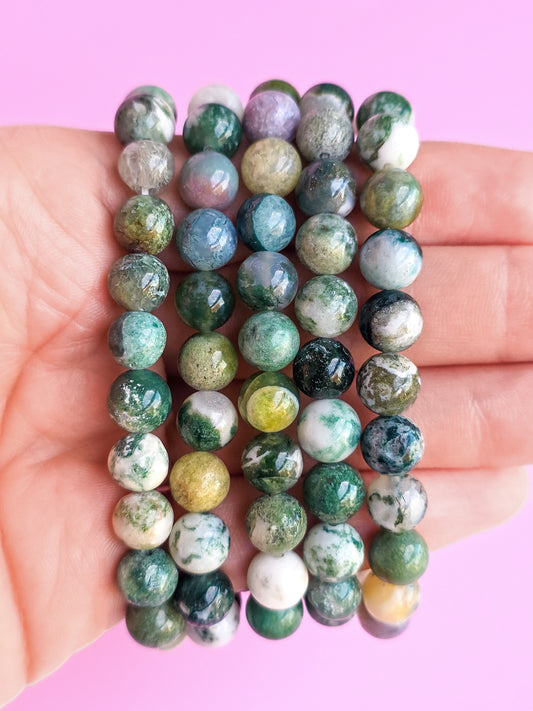 PULSERA DE ÁGATA ÁRBOL 8MM