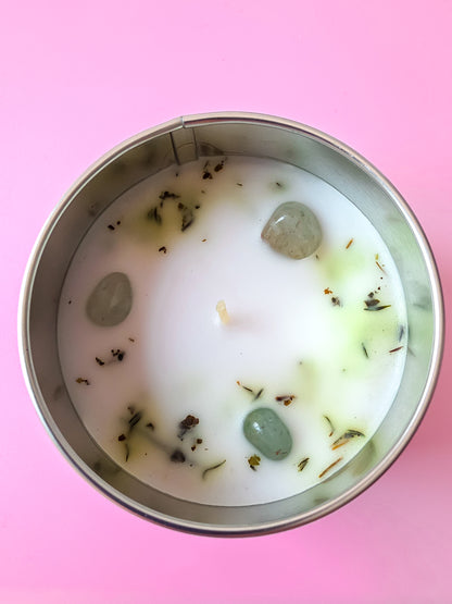 VELA "BUENA SUERTE" AVENTURINA VERDE + PACHULI | GREEN TEA