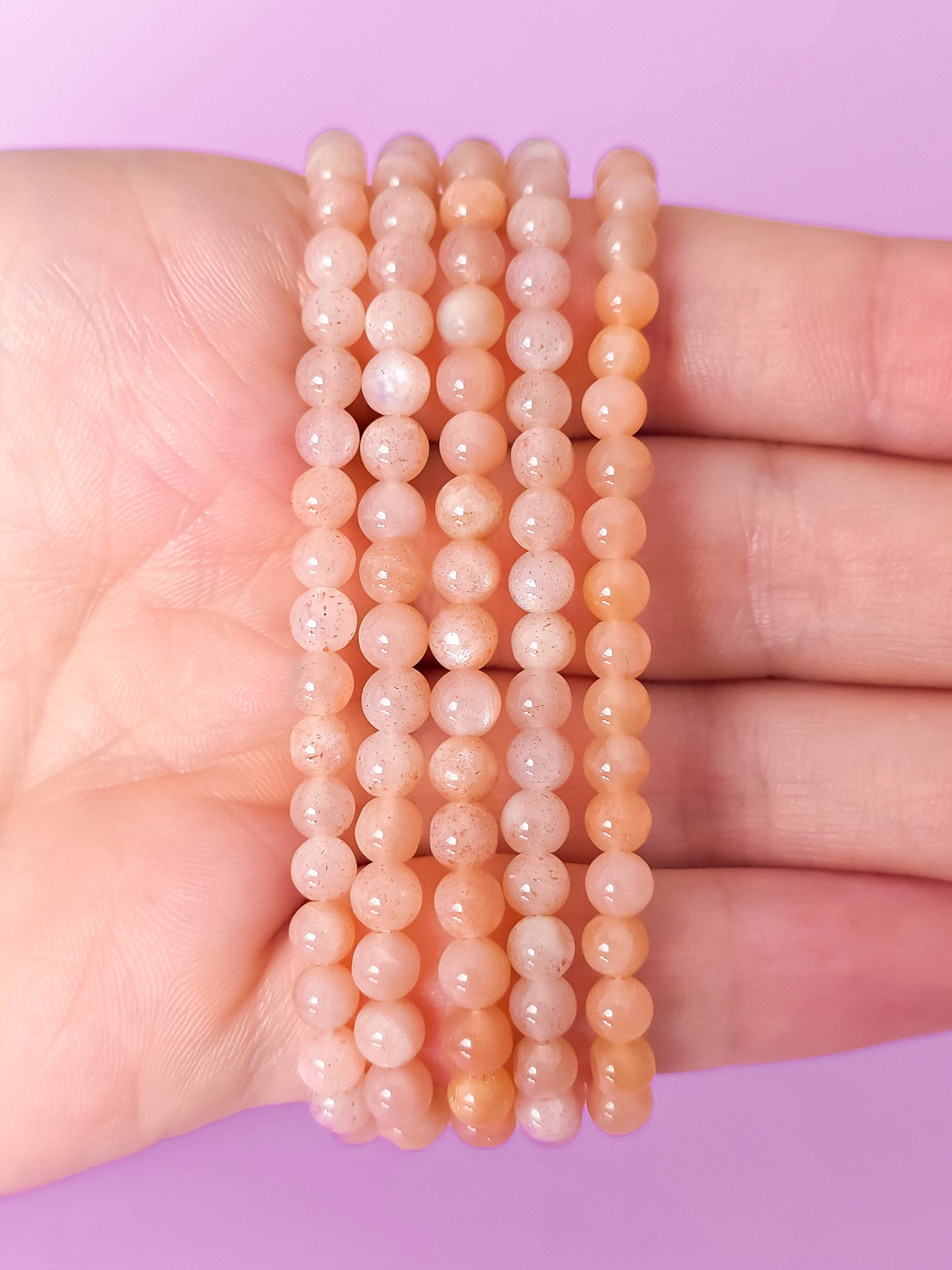 PULSERA DE PIEDRA SOL CALIDAD EXTRA 4MM