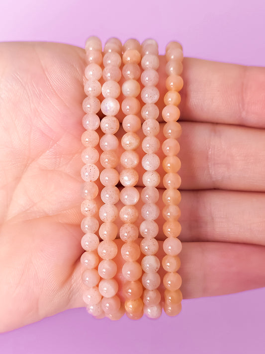 PULSERA DE PIEDRA SOL CALIDAD EXTRA 4MM