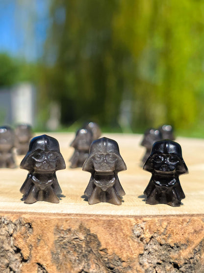 MINI DARTH VADER DE OBSIDIANA PLATEADA
