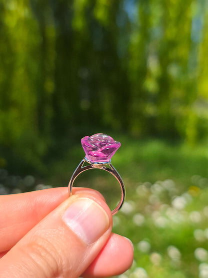 ANILLO FLOR DE FLUORITA | AJUSTABLE