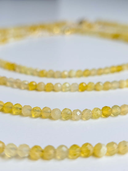 GARGANTILLA DE ÓPALO AMARILLO FACETADA | ALEGRÍA Y ABUNDANCIA