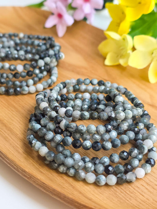 PULSERA DE OJO DE GATO FACETADA 5MM | BUENA SUERTE Y RIQUEZA