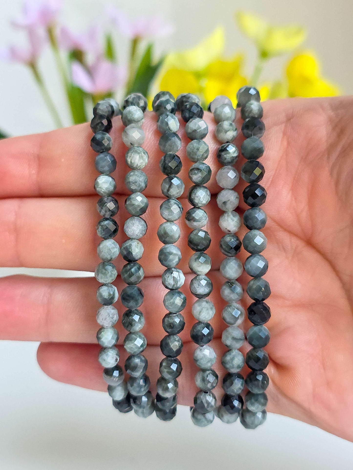 PULSERA DE OJO DE GATO FACETADA 5MM | BUENA SUERTE Y RIQUEZA