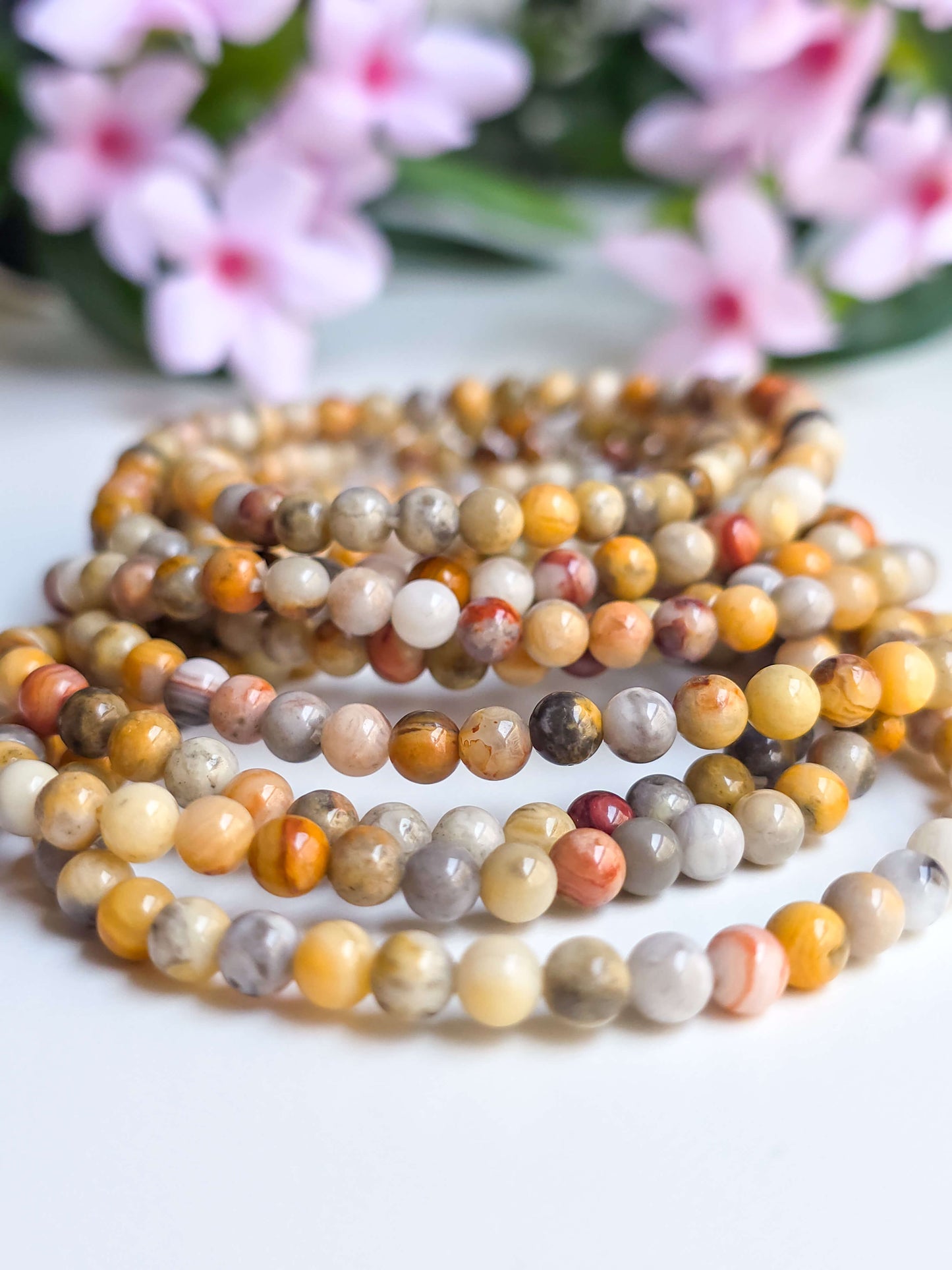 PULSERA DE ÁGATA LOCURA 4MM | FELICIDAD Y ARMONÍA