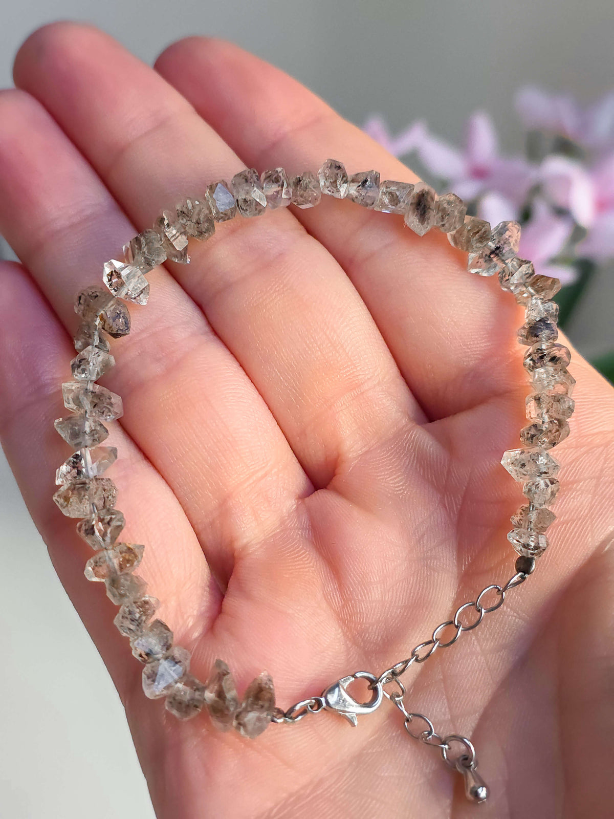PULSERA DE DIAMANTE HERKIMER DEL TIBET | ELEVAR VIBRACIÓN Y MANIFESTAR