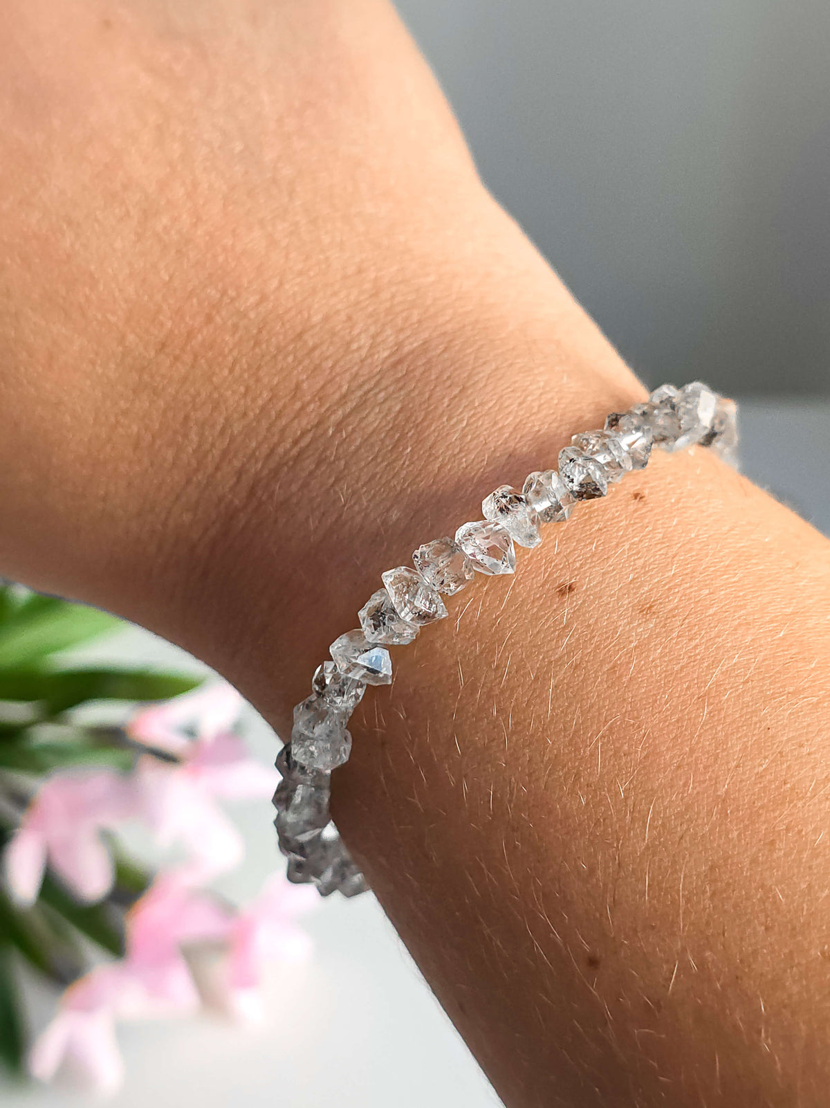 PULSERA DE DIAMANTE HERKIMER DEL TIBET | ELEVAR VIBRACIÓN Y MANIFESTAR