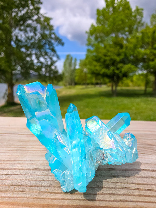 DRUSA DE CUARZO AQUA AURA AGUA